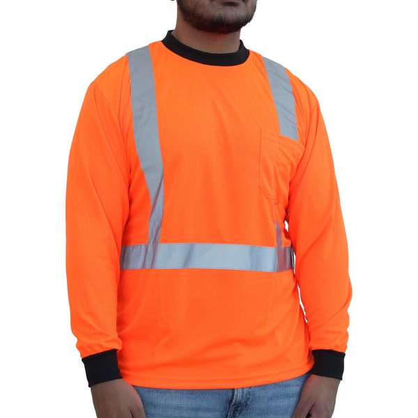 Glowshield Class 2 Hi-Viz Orange, Long Sleeve T-shirt, Size: Small HW202FO (S)